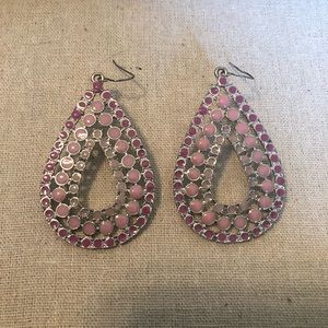 Purple Teardrop Earrings